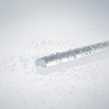 Beispiel für einen nassen Acrylhalbrundstab für 4mm Glasstärke