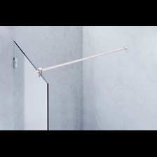 Beispiel einer 90°-Distanzstange für 6-8 mm Glasstärke in einer Glas-an-Wand-Situation