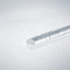 Beispiel für einen nassen Acrylhalbrundstab für 5mm Glasstärke