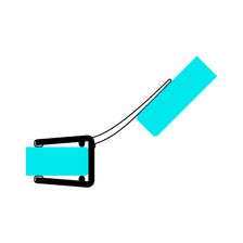 Technische Zeichnung einer Mitteldichtung auf Glas im 135°-Winkel