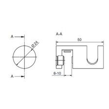 Technische Zeichnung eines Handtuchhalters