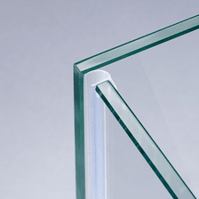 Beispiel einer Mitteldichtung für eine 90°-Glas-an-Glas-Situation