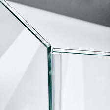 Beispiel einer Mitteldichtung für eine 135°-Glas-an-Glas-Situation