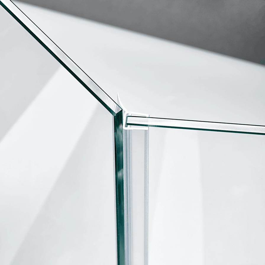 Beispiel einer Mitteldichtung für eine 135°-Glas-an-Glas-Situation