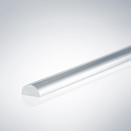 Beispiel für einen Acrylhalbrundstab für 5mm Glasstärke