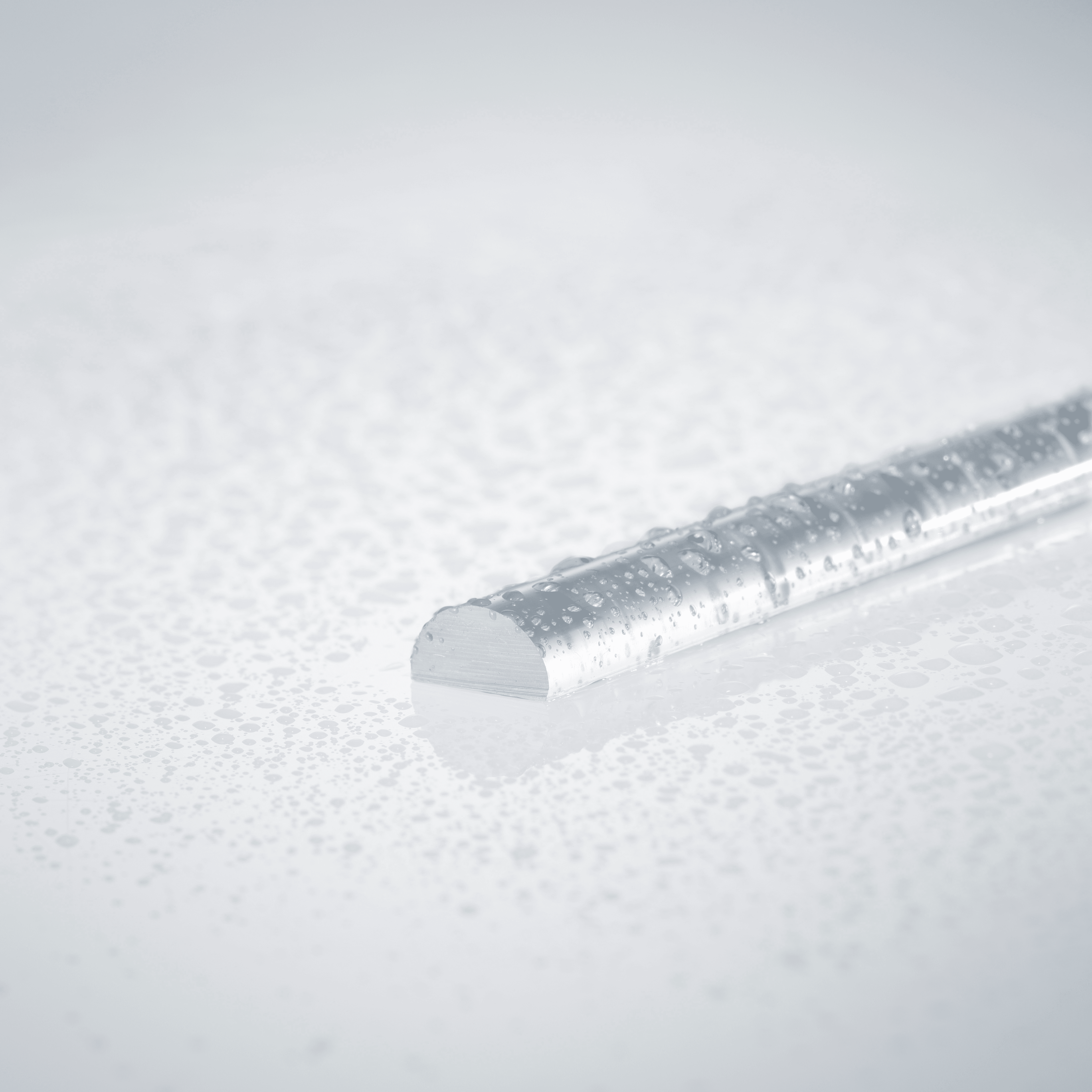 Beispiel eines nassen Acrylhalbrundstabes für 5mm Glasstärke