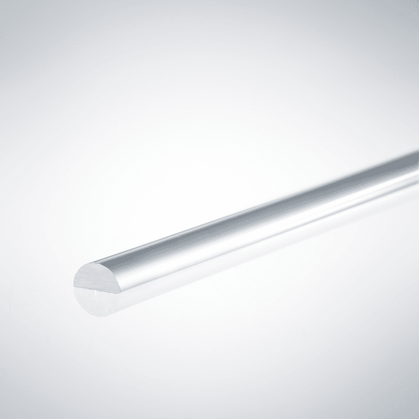 Beispiel für einen Acrylhalbrundstab für 4mm Glasstärke