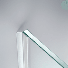 Beispiel einer Wanddichtung für eine Glas-an-Wand-Situation