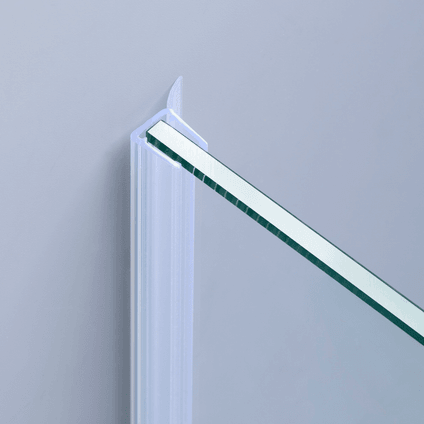 Beispiel einer Wanddichtung für eine Glas-an-Wand-Situation