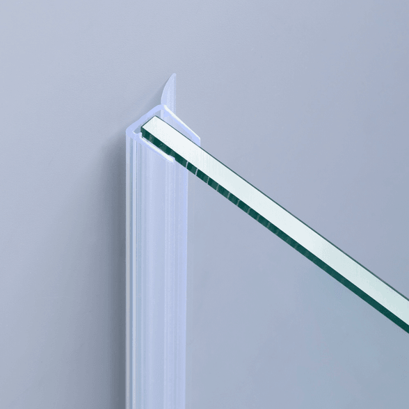 Beispiel einer Wanddichtung für eine Glas-an-Wand-Situation