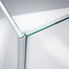 Beispiel eines Anschlagprofils für eine 90°-Glas-an-Glas-Situation