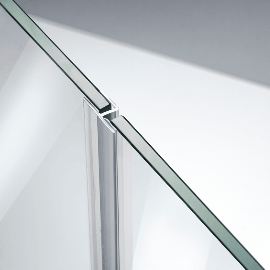 Beispiel eines Anschlagprofils für eine 180°-Glas-an-Glas-Situation