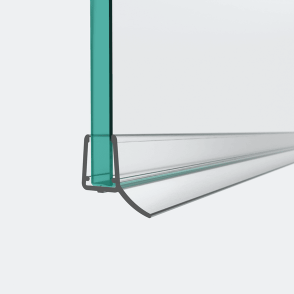3D-Modell einer waagerechten Schiebetürdichtung für eine parallele 180°-Situation