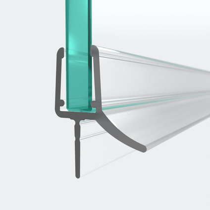 3D-Modell einer Schleiflippendichtung für 6-8mm Glasstärke in einer 180°-Situation