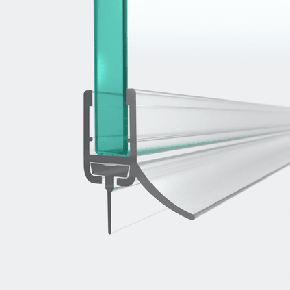3D-Modell einer Schleiflippendichtung mit wechselbarer Duschlippe für 6mm Glasstärke mit 10,5mm Höhe für eine 180°-Situation