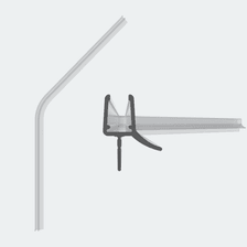 3D model of a pre-curved 135° sweep seal