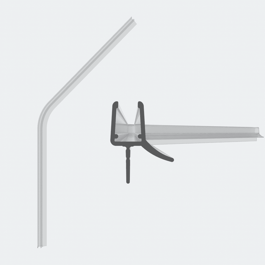 3D model of a pre-curved 135° sweep seal