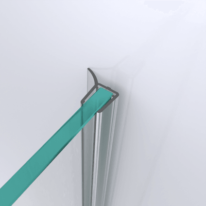 3D-Modell einer Wanddichtung für eine Glas-an-Wand-Situation