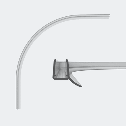 3D model of a rounded horizontal sliding-door seal