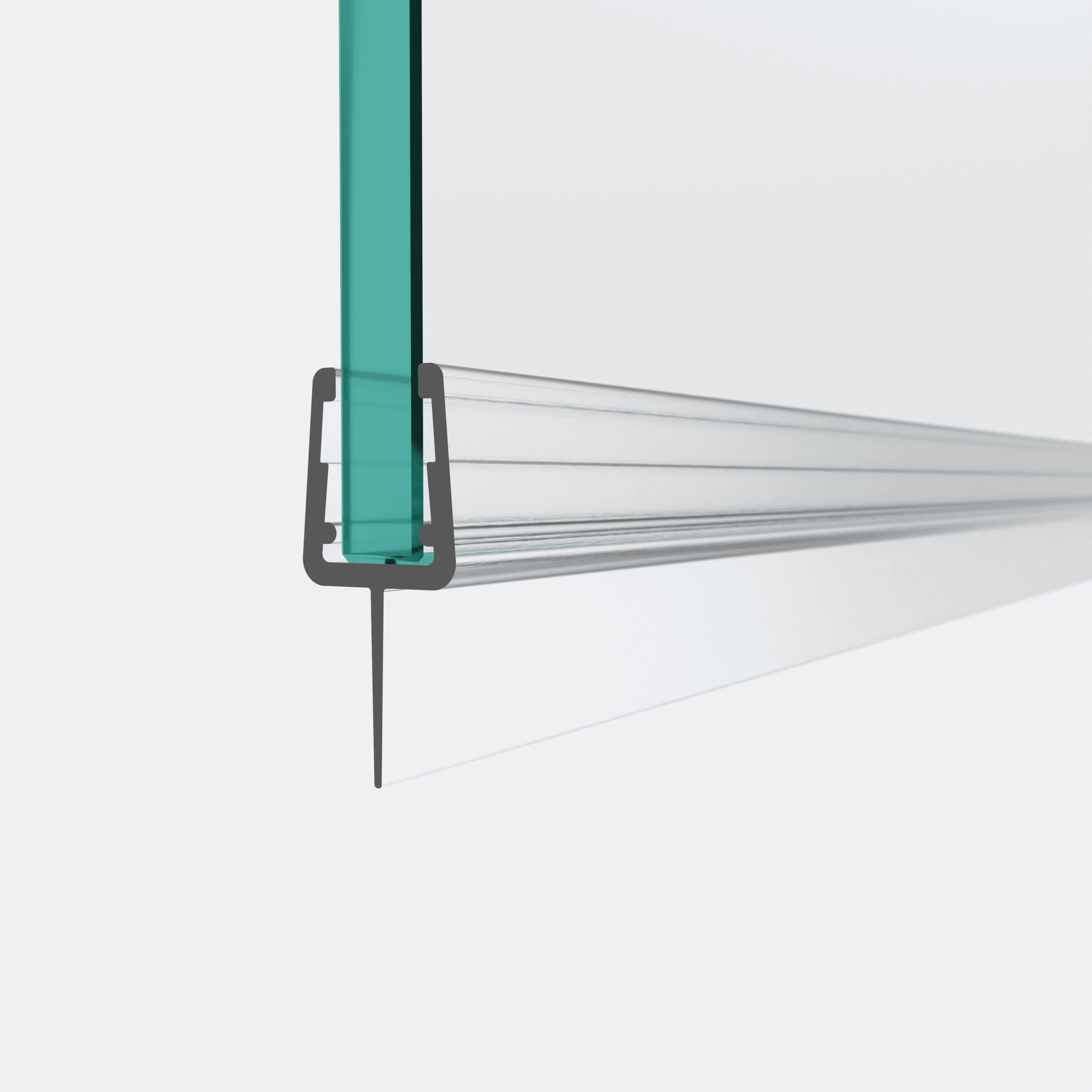 3D-Modell einer Schleiflippendichtung mit einer Dichtlippe für eine 180°-Situation