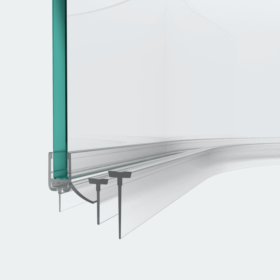 3D model of a sweep seal professional set with 3 rounded interchangeable insert seals