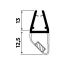2er Set Magnetschließleiste, Magnetleiste, Duschlipppe, Duschdichtung für Duschtür 135° | 4-5 mm | 200 cm länge