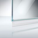 Schleiflippendichtung | 6 mm Glasstärke | 100 cm Länge | kurzer Glaseinstand
