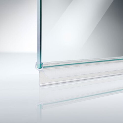 Schleiflippendichtung | 6 mm Glasstärke | 200 cm Länge | kurzer Glaseinstand