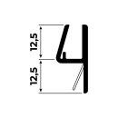 Anschlagprofil Türdichtung | 6-8 mm Glasstärke | 200 - 250 cm Länge