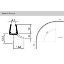Schleiflippendichtung für Runddusche | 4-5 mm & 6-8 mm Stärke | 100 cm Länge