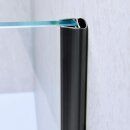 Hohlkammerdichtung | Schwarz Design | 6-8 mm Glasstärke | 200 - 250 cm