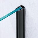 Hohlkammerdichtung | Schwarz Design | 6-8 mm Glasstärke | 200 - 250 cm