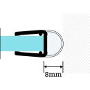 Hohlkammerdichtung | Schwarz | 6-8 mm Glasstärke | 200 cm Länge