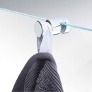 Handtuchhalter für Glasduschen - Montage ohne Bohren - Glasstärke 6 mm