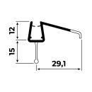 Schleiflippendichtung -AL- | 6-8 mm Glasstärke | 100...