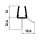 Schleiflippendichtung 135° gebogen für Fünfeckdusche | 6-8 mm Glasstärke